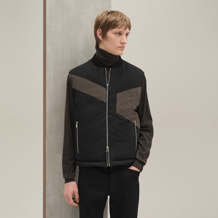 Noir "Casaque" Quilted Vest