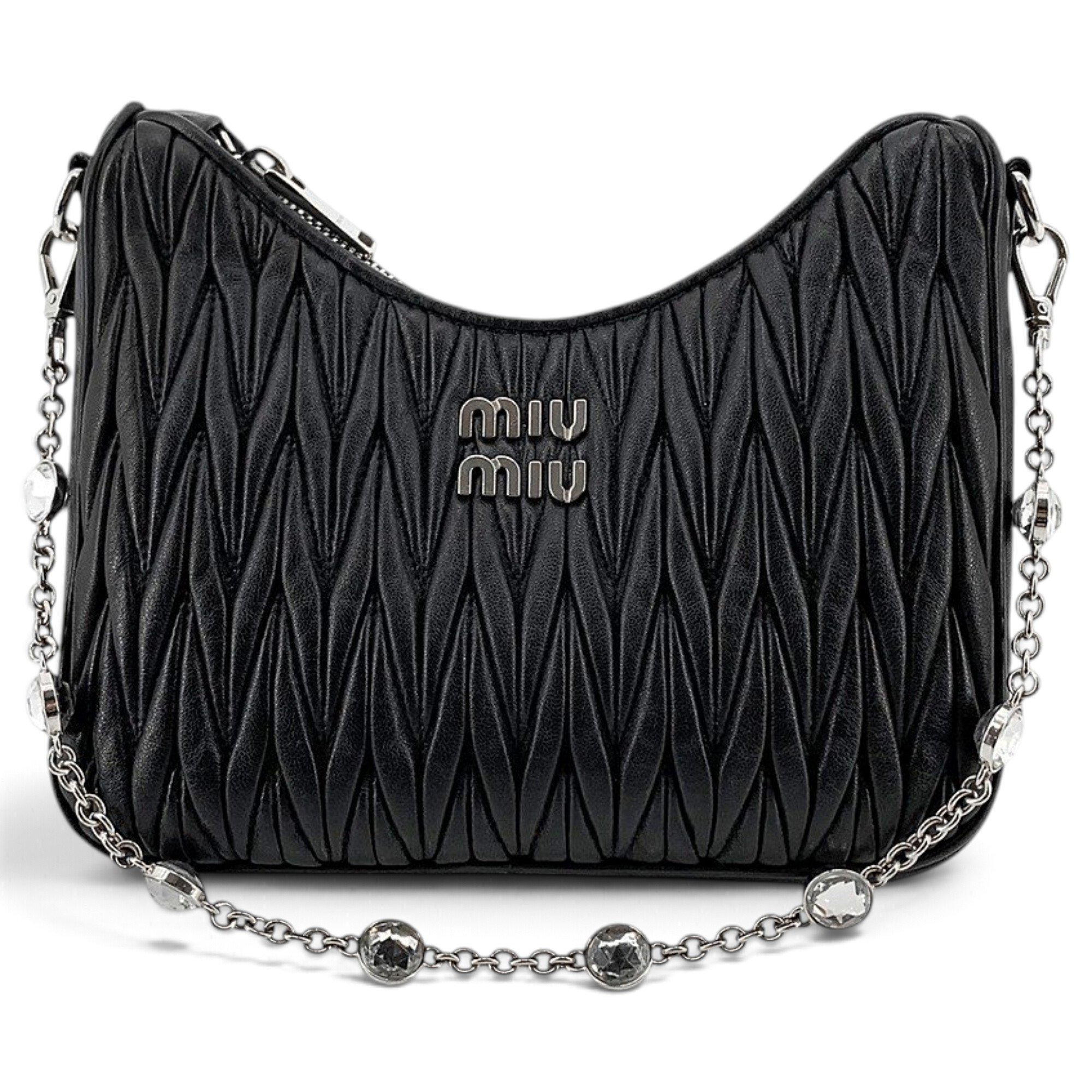 Matelassé leather crossbody bag