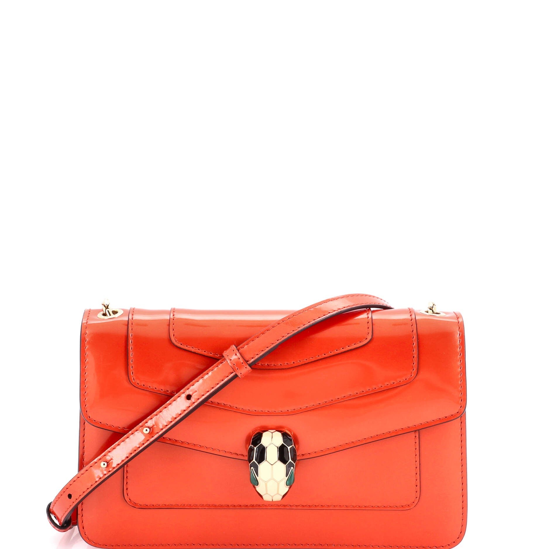 Serpenti Forever Shoulder Bag Metallic Leather Small