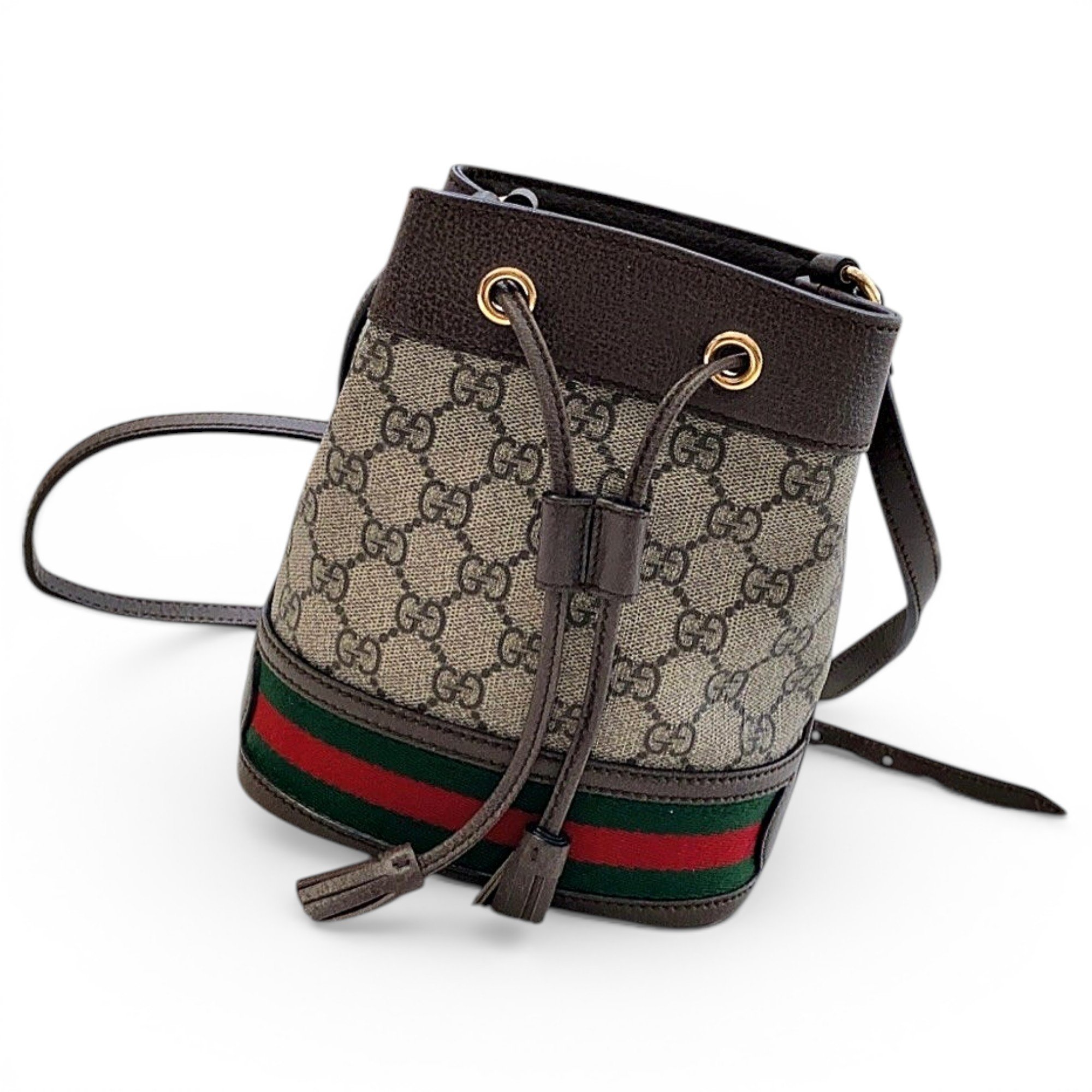 Ophidia Bucket leather handbag
