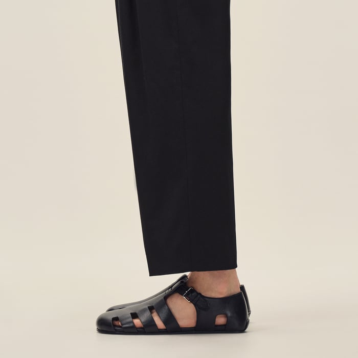 Noir Pleated Palerme Pants