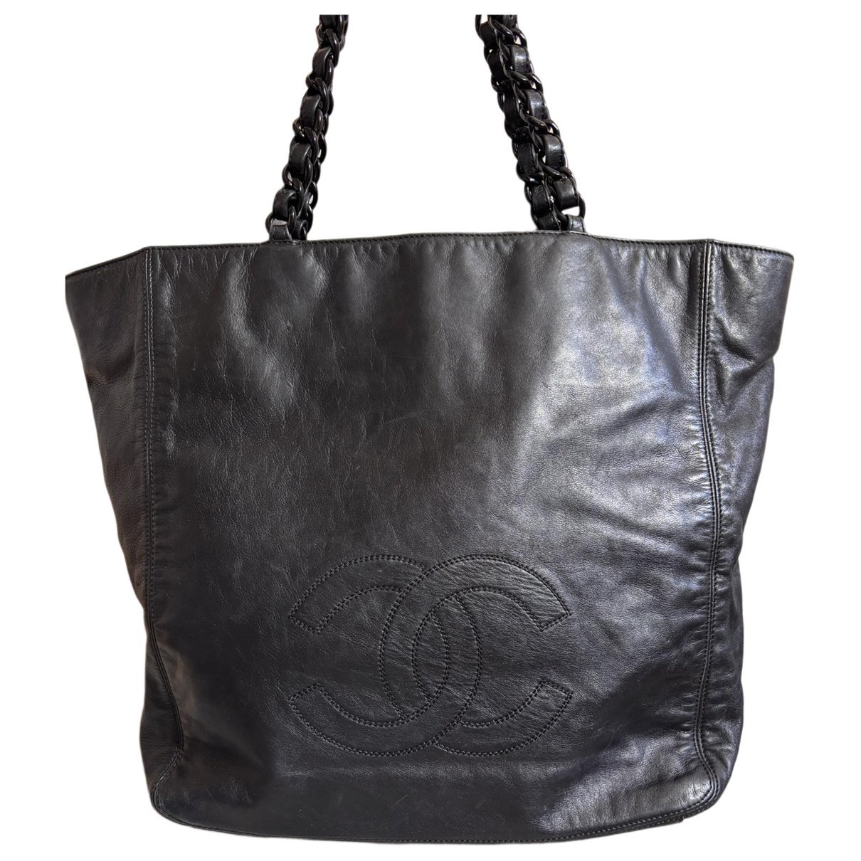 Grand shopping leather tote