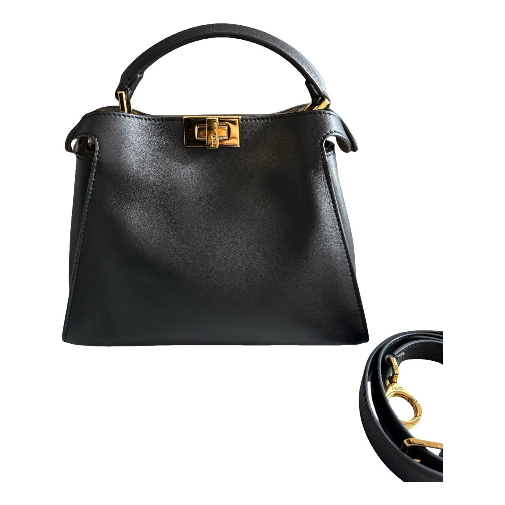 Peekaboo leather handbag