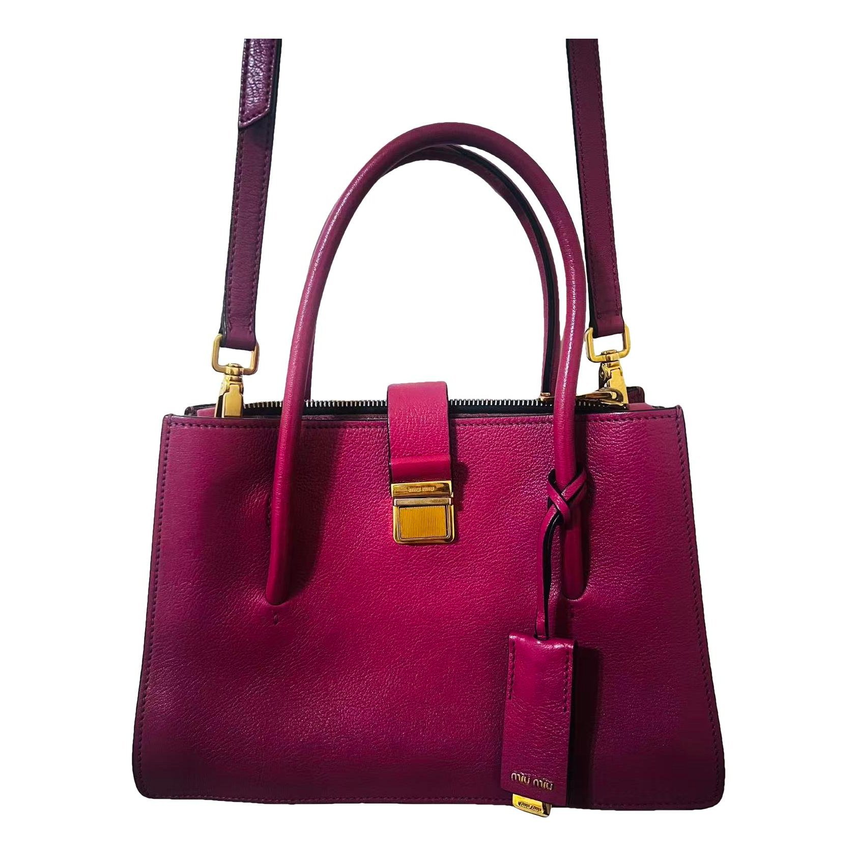Madras leather handbag