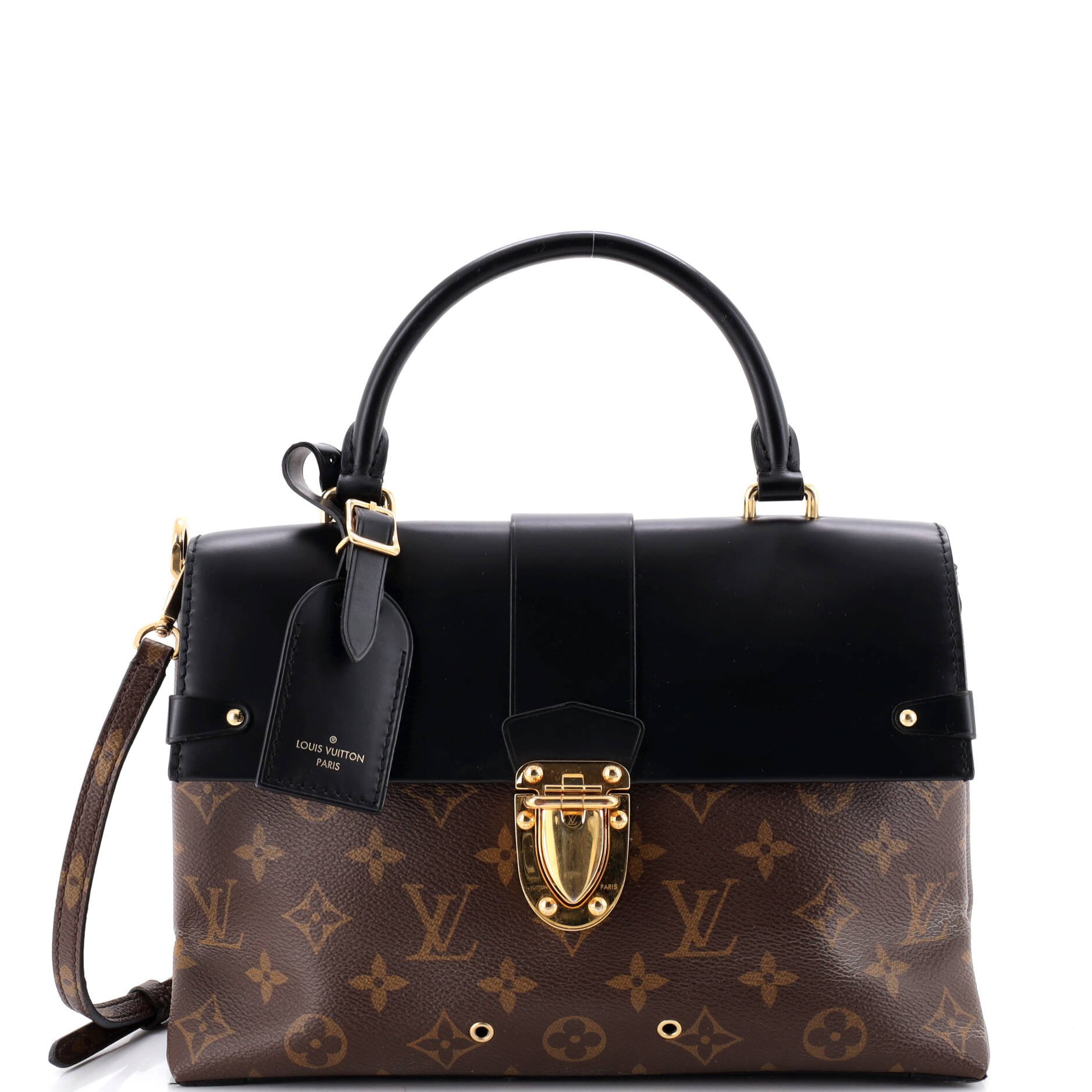One Handle Flap Bag Monogram Canvas and Leather MM