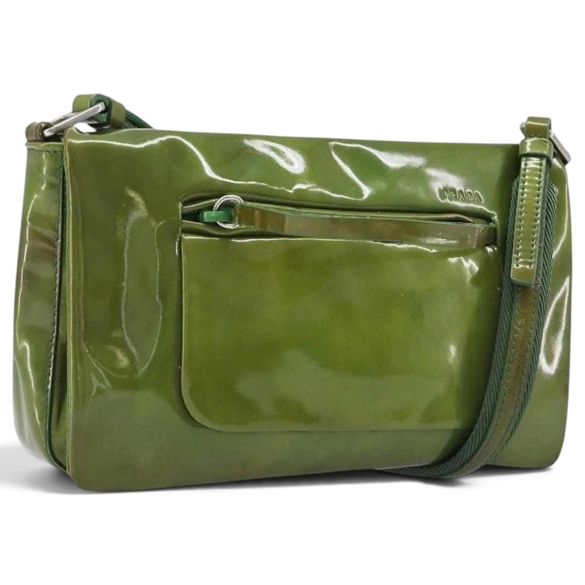 Patent leather handbag