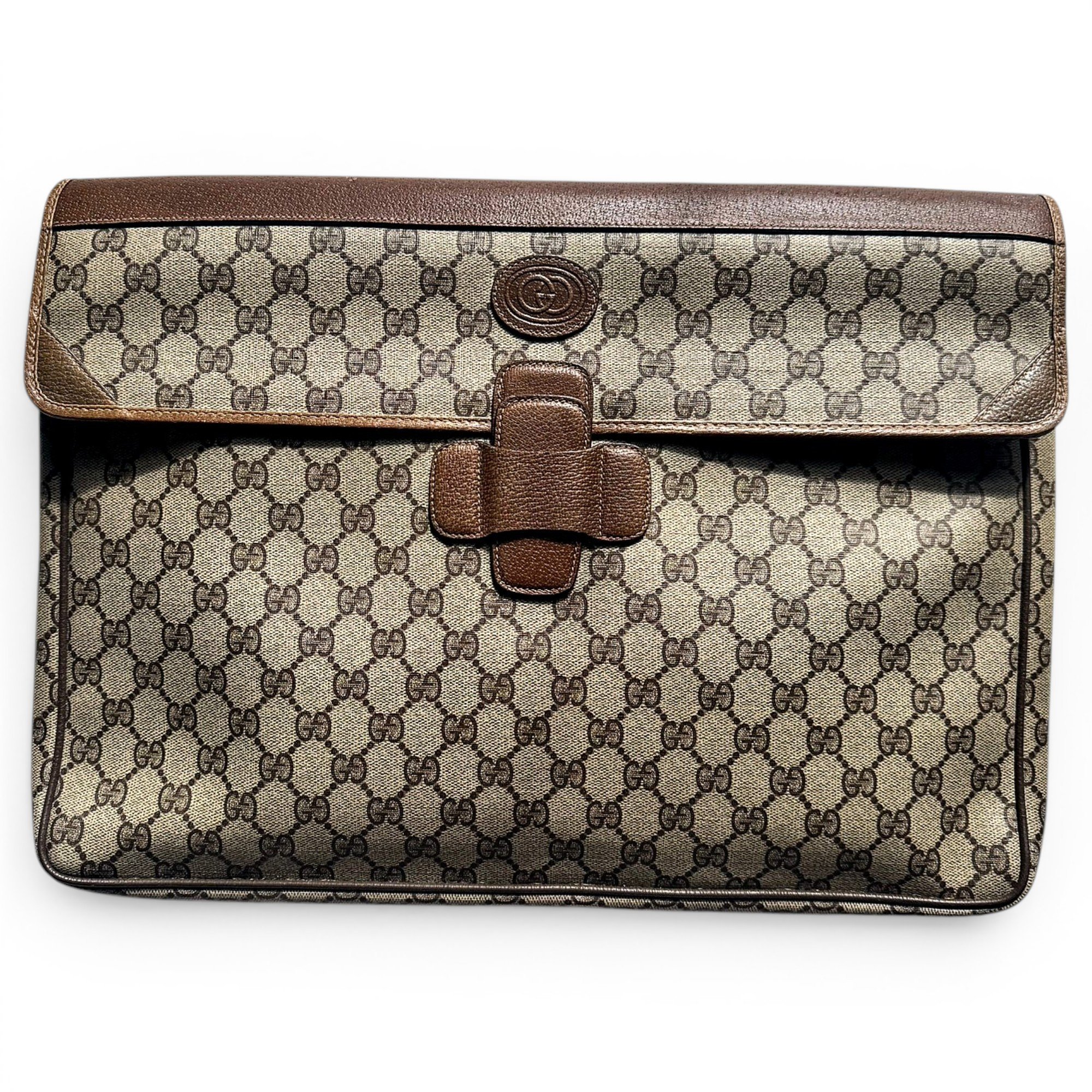 Leather clutch bag