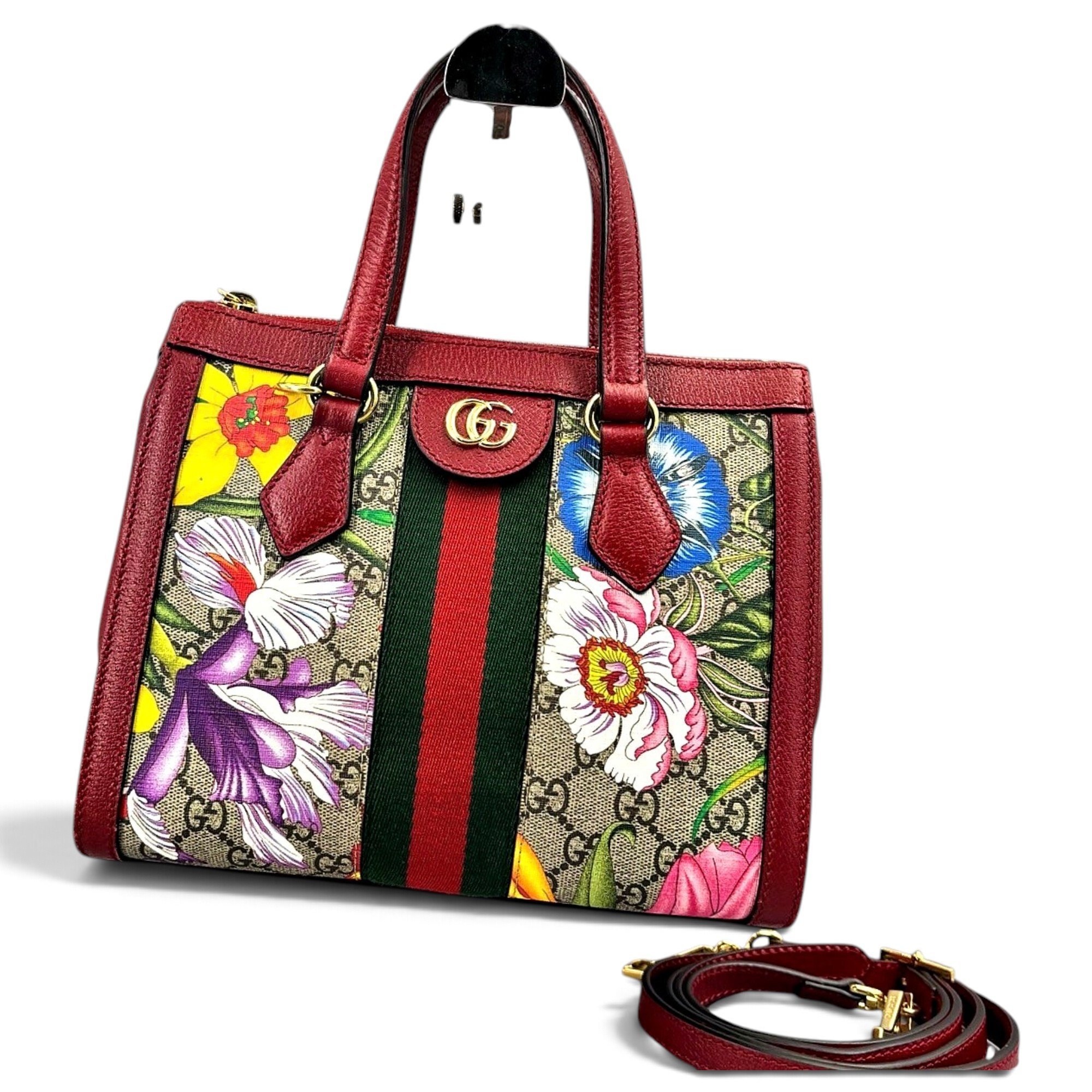 Ophidia Top Handle leather handbag