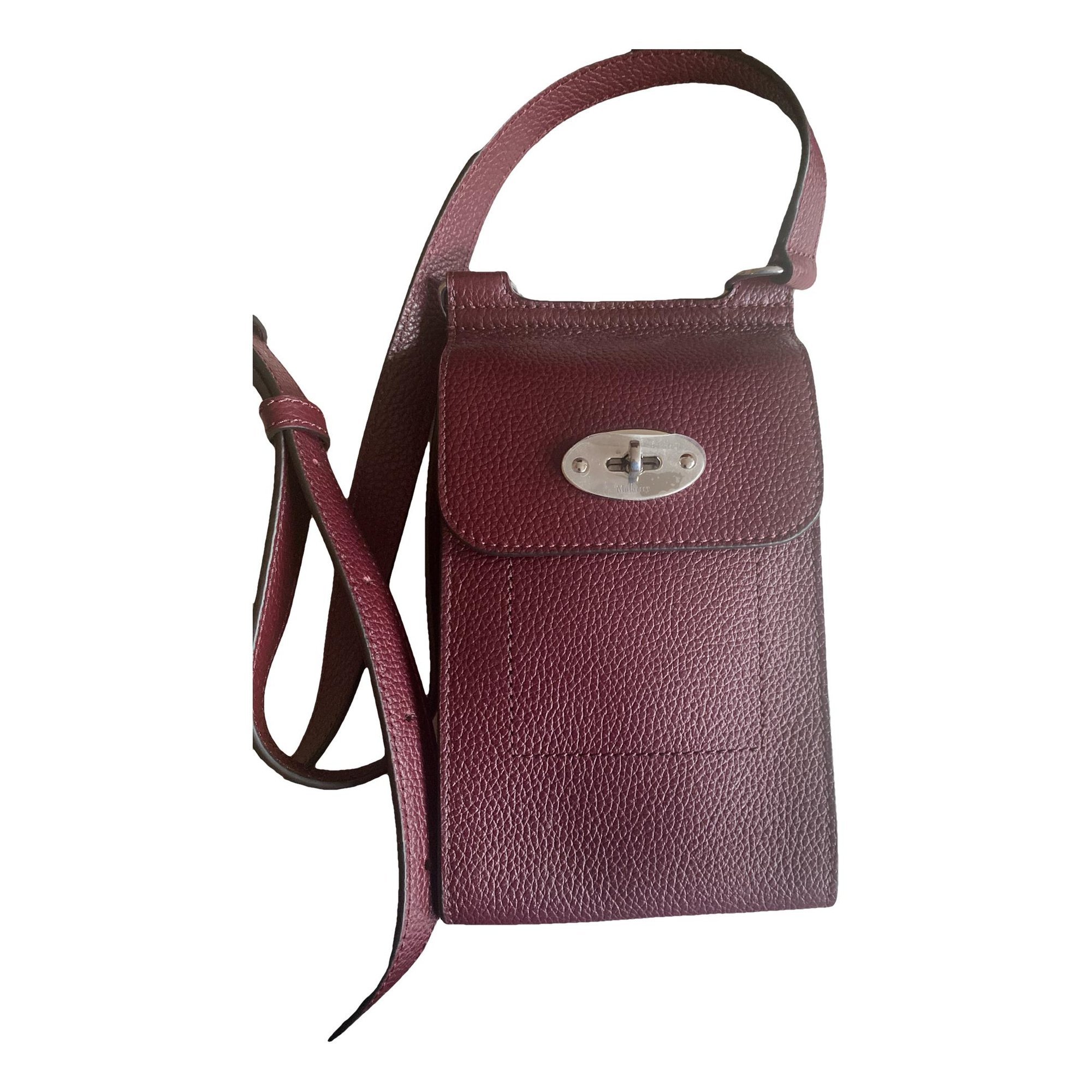 Leather clutch bag