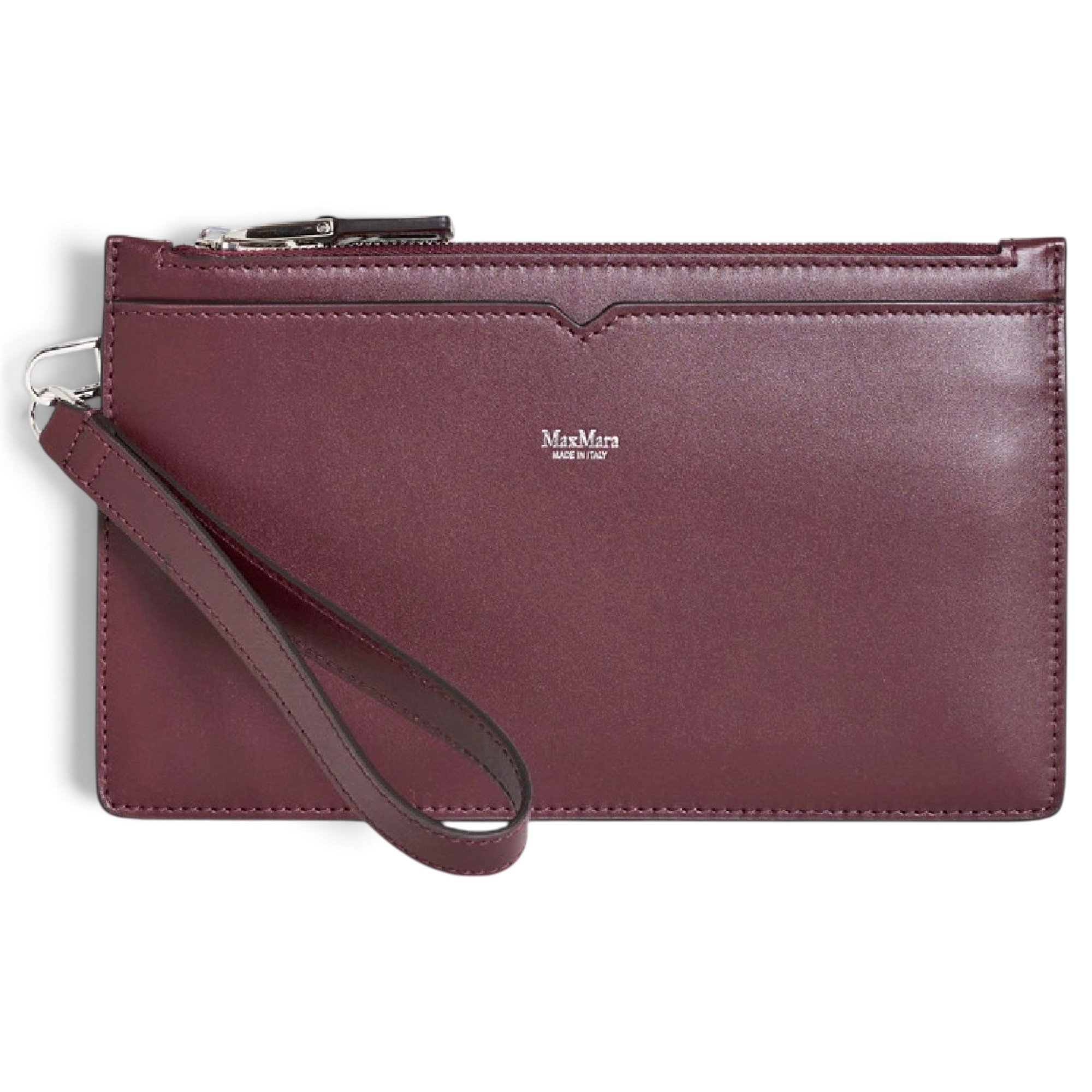 Leather clutch bag