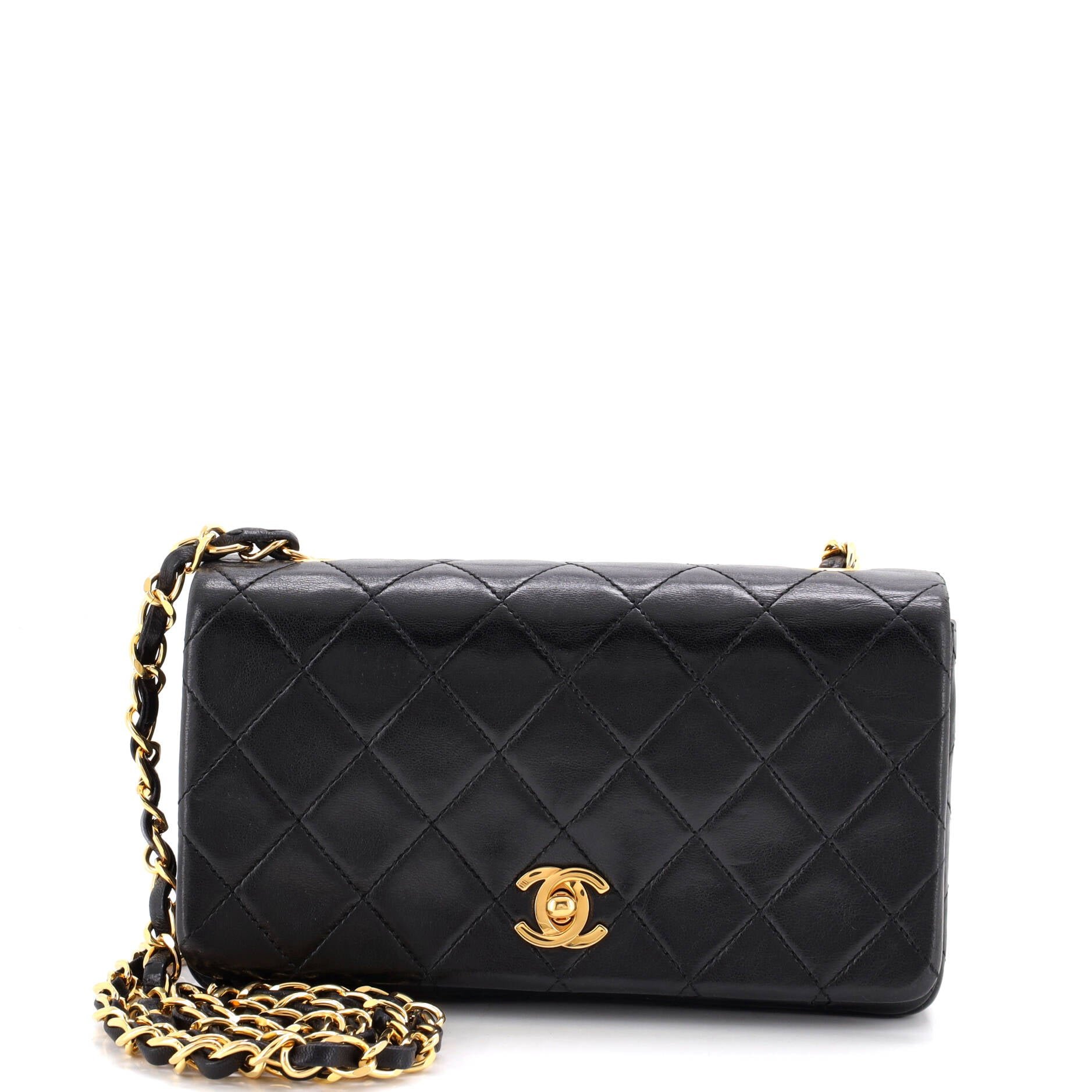 Vintage Full Flap Bag Quilted Lambskin Mini