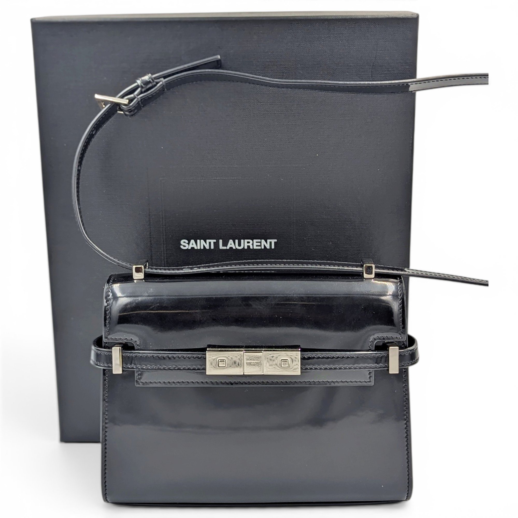 Patent leather handbag