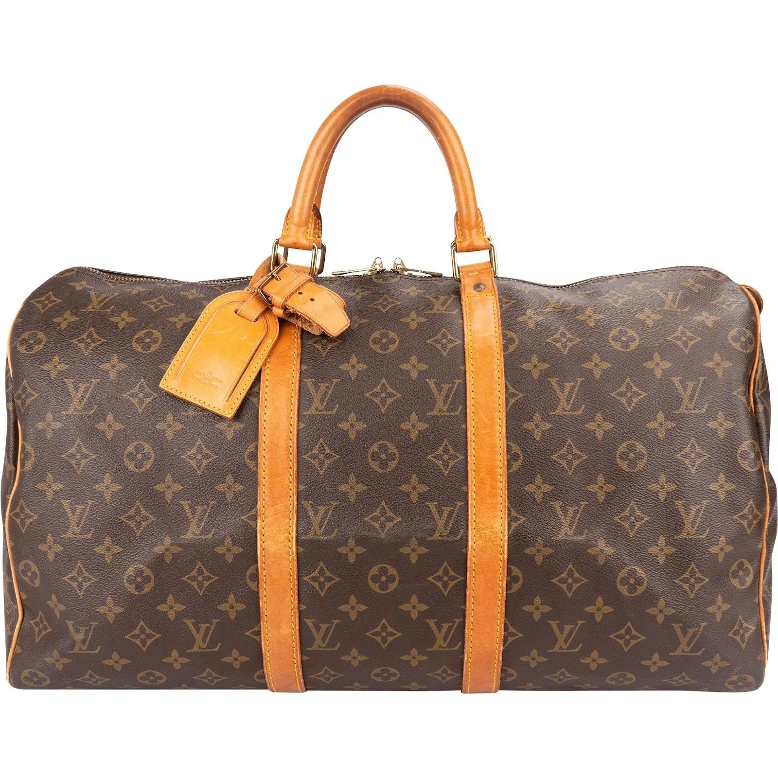Keepall leather travel bag