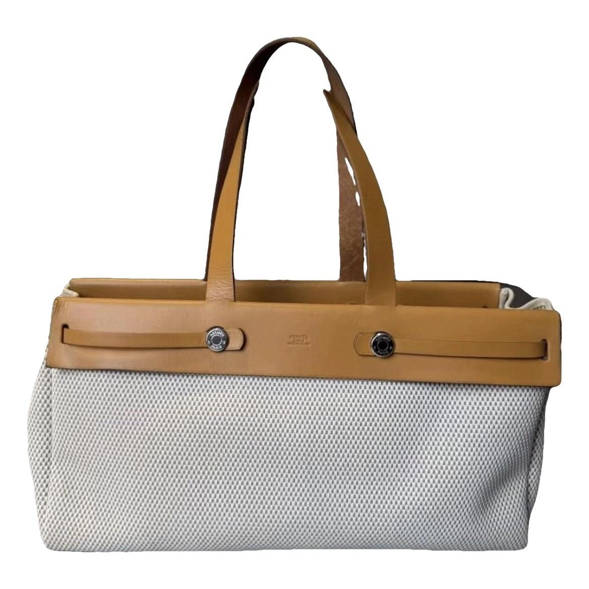 Hermes Herbag leather tote