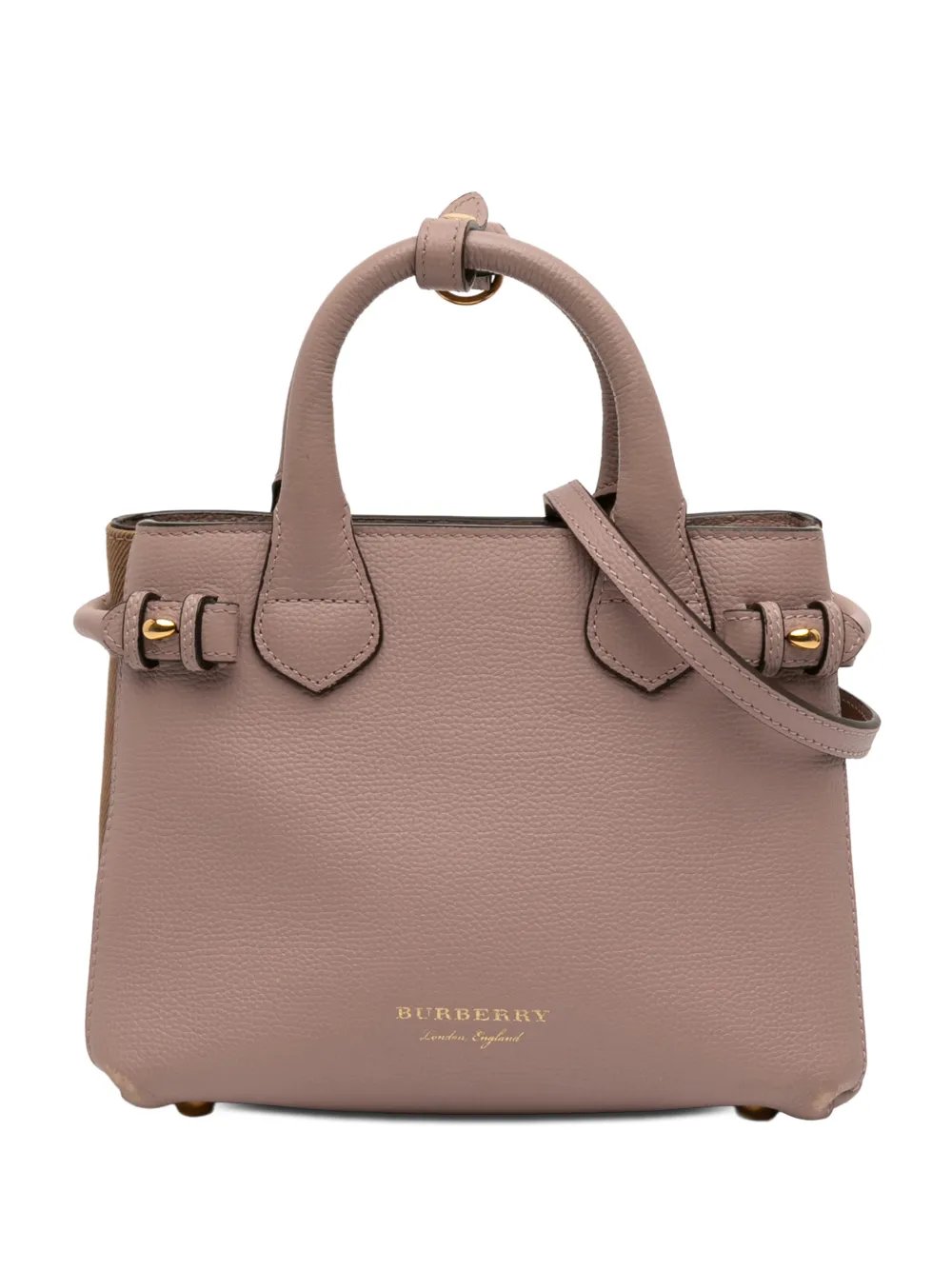 2000-2017 Small Leather and House Check Banner satchel