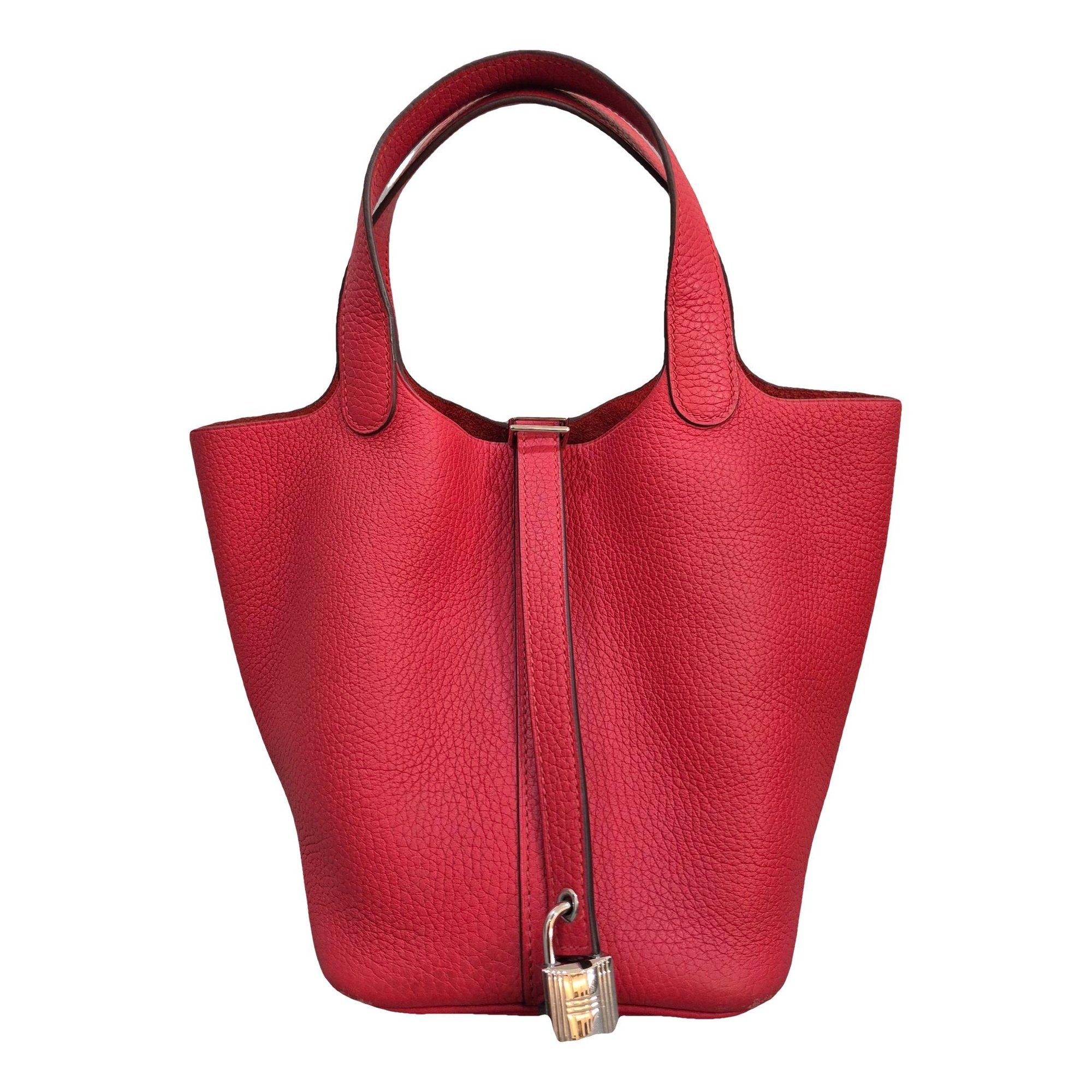 Picotin leather tote