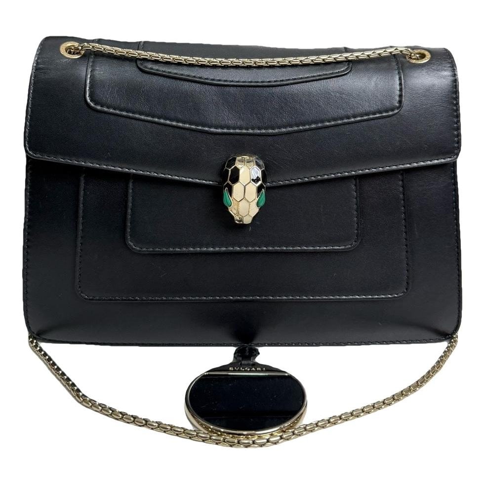 Serpenti leather handbag