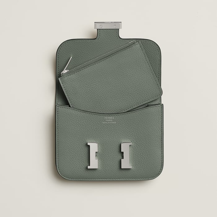 Vert Amande Constance Slim Wallet