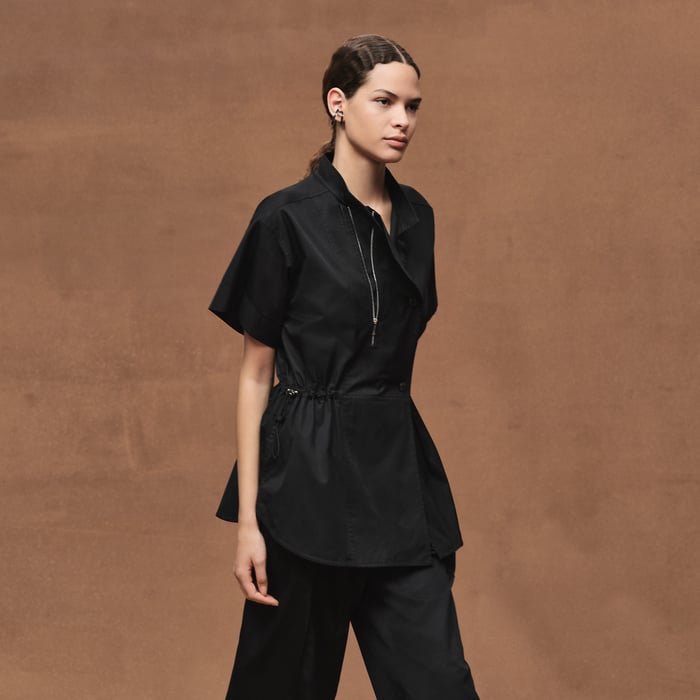 Noir Drawstring Shirt