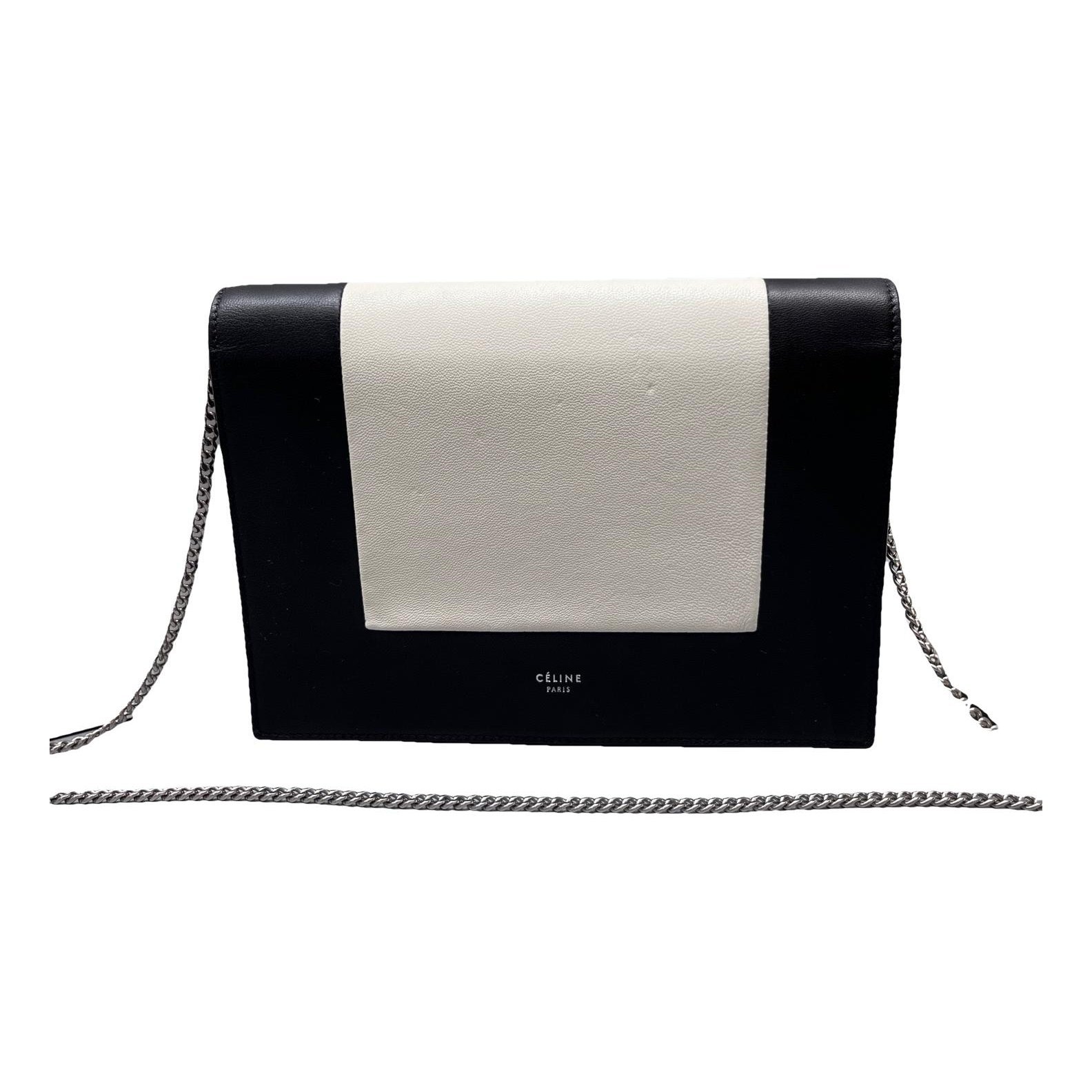 Frame leather handbag