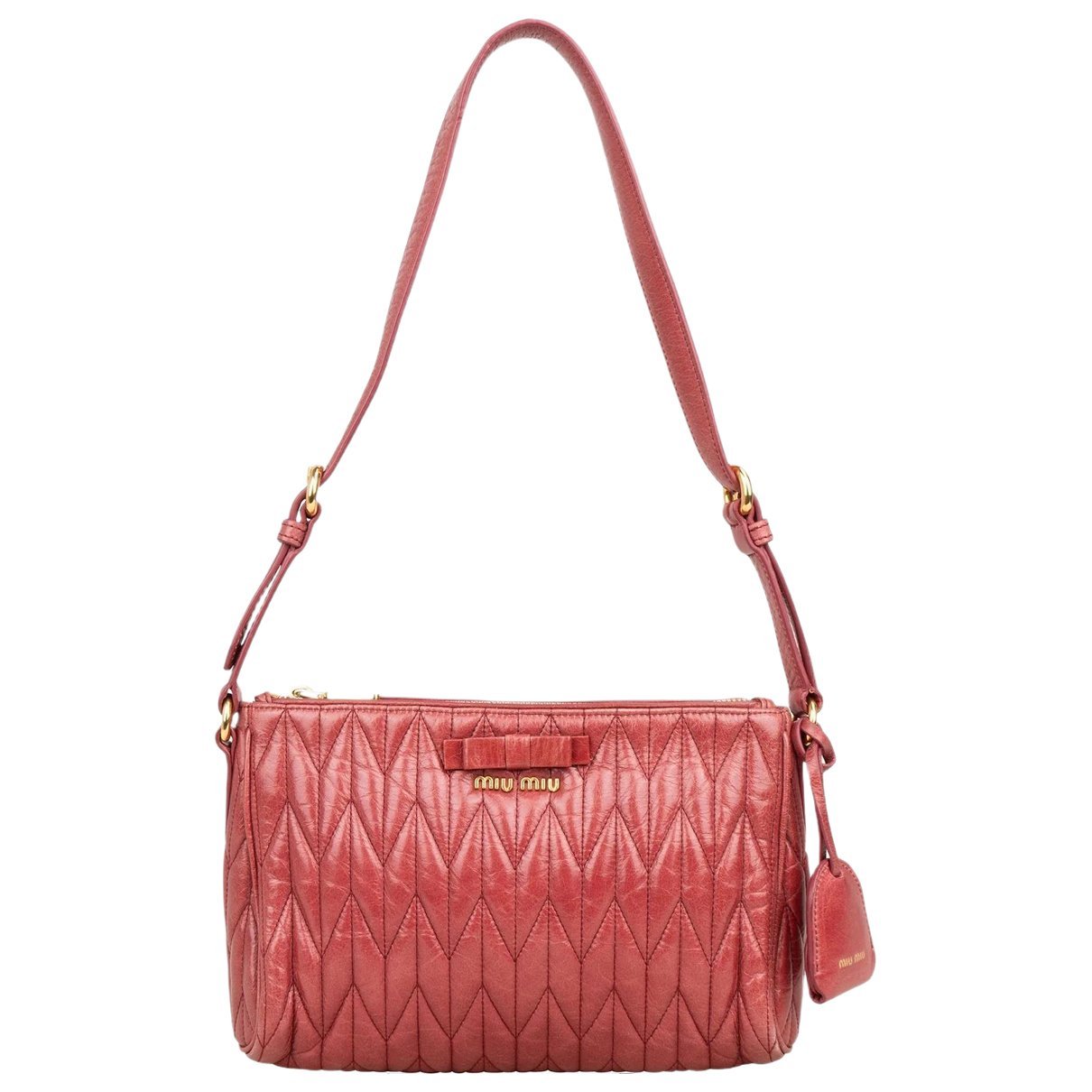 Matelassé leather handbag