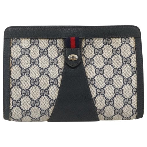 Leather clutch bag