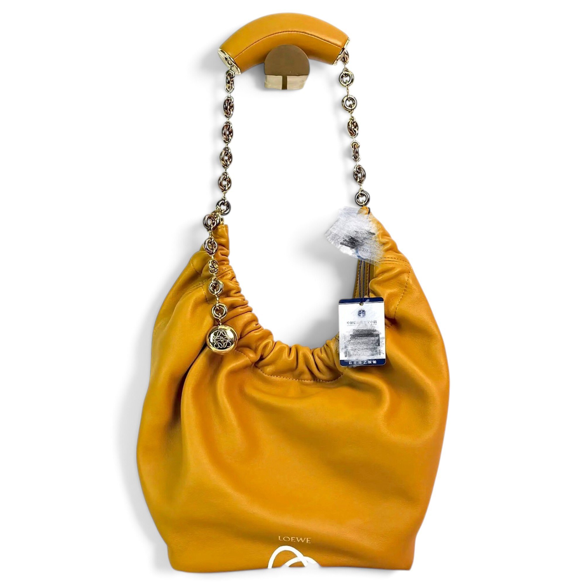 Squeeze leather handbag