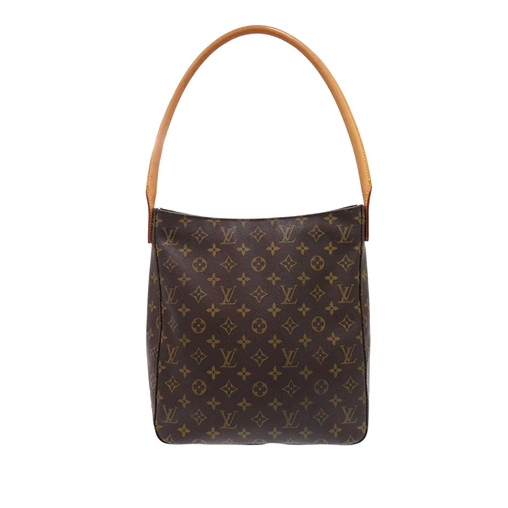 Looping leather handbag
