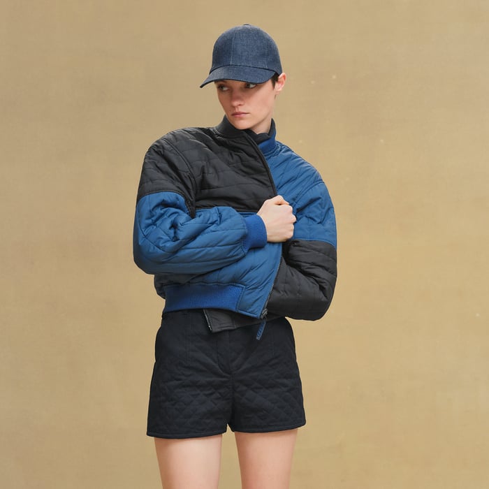 Bleu Noir Reversible Bomber Jacket