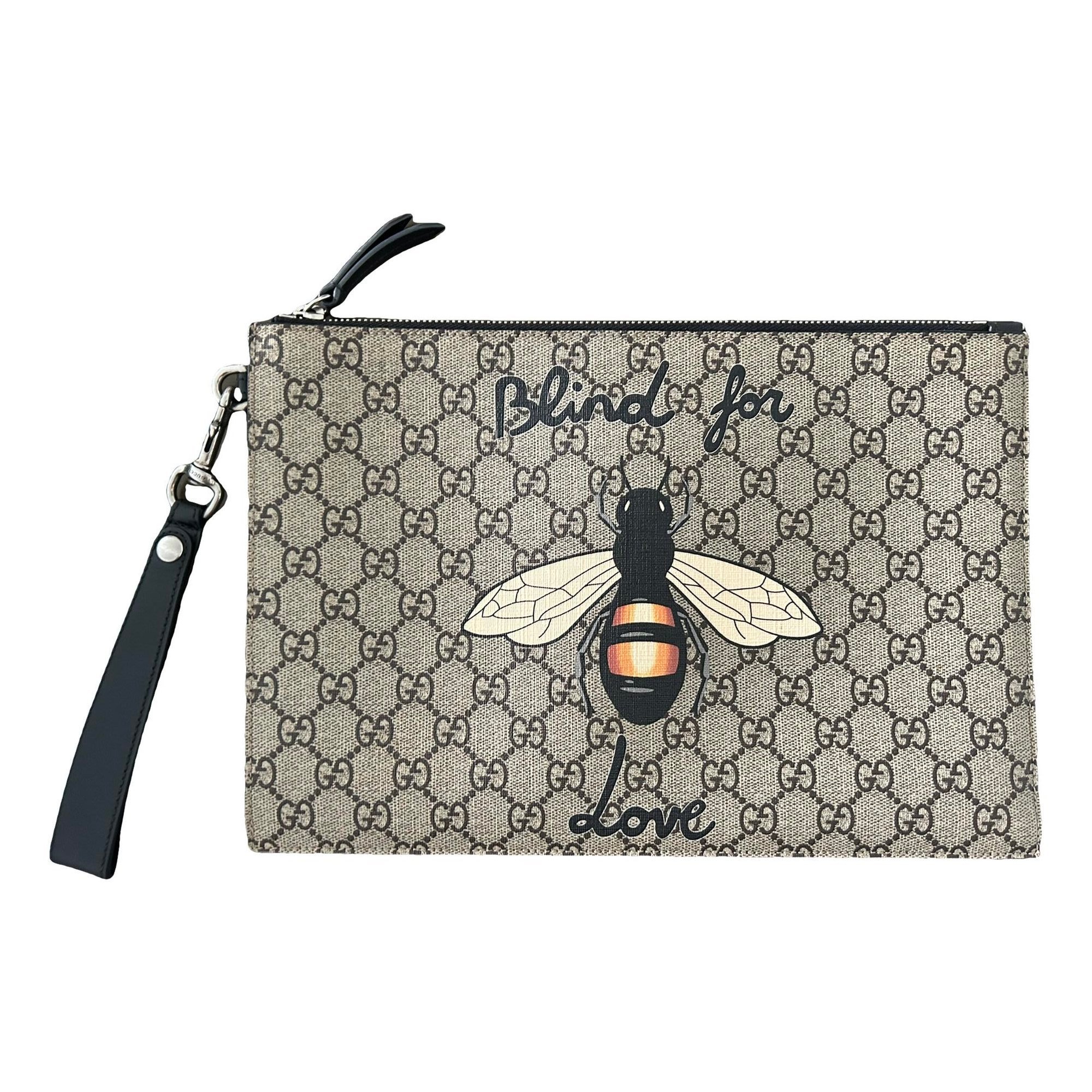 Leather clutch bag