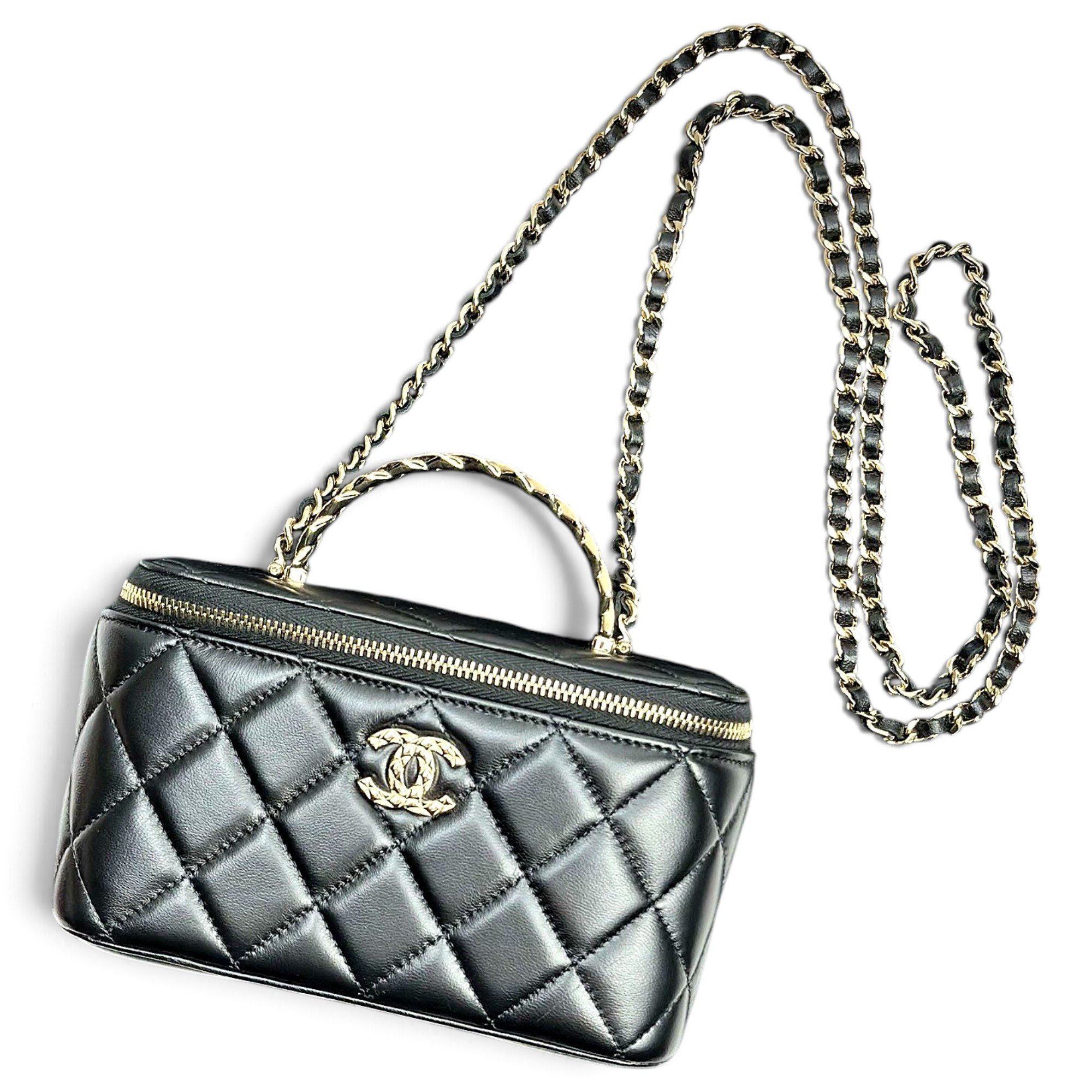 Vanity leather handbag