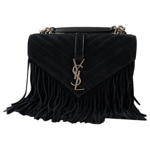 Collége monogramme velvet handbag