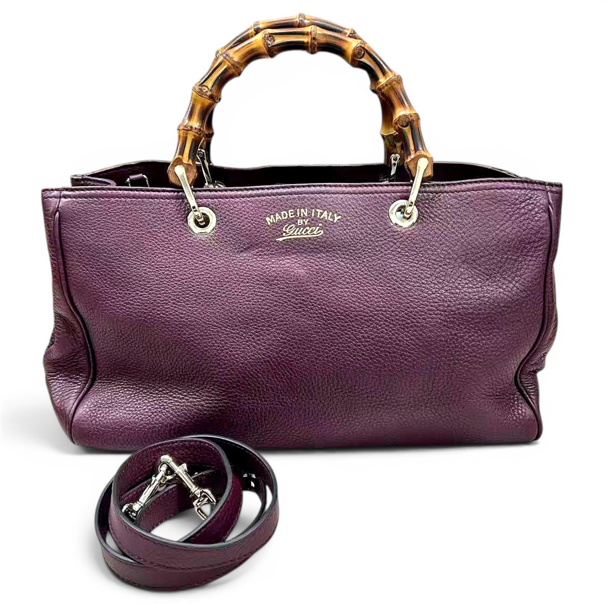 Bamboo leather handbag