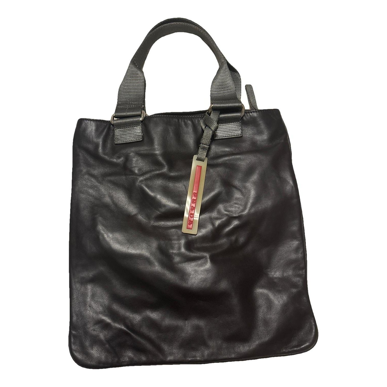 Leather clutch bag