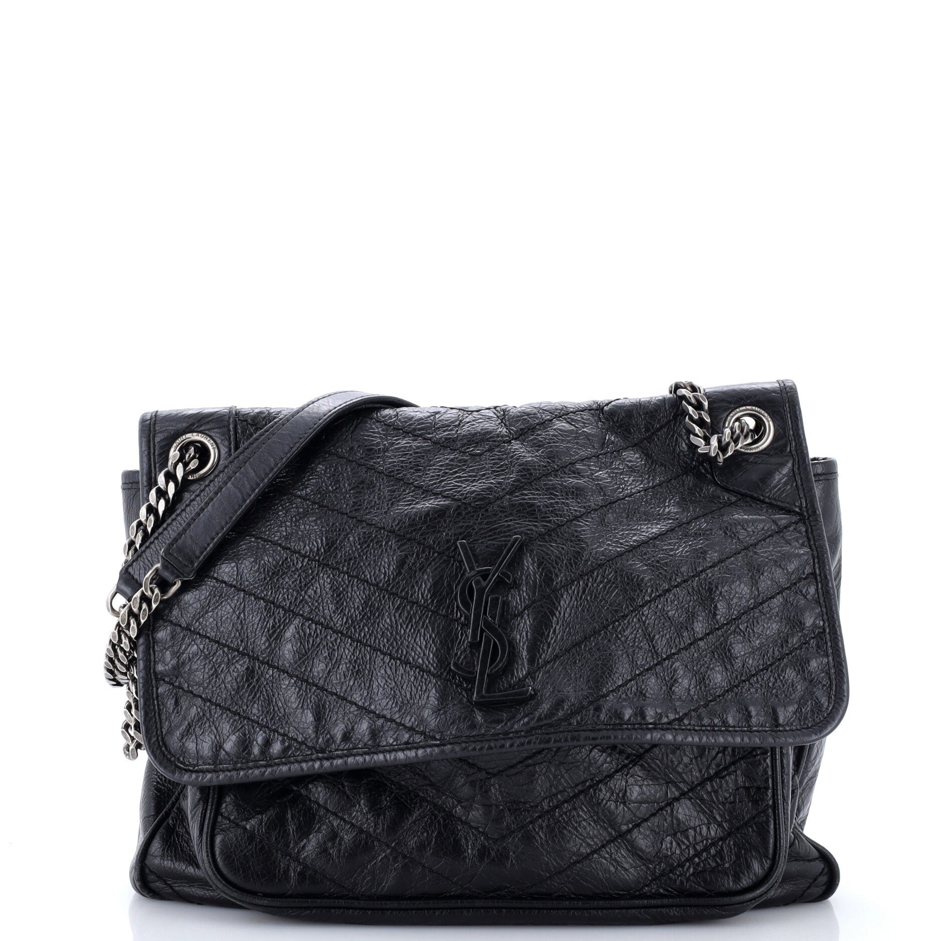 Niki Chain Flap Bag Matelasse Chevron Leather Large