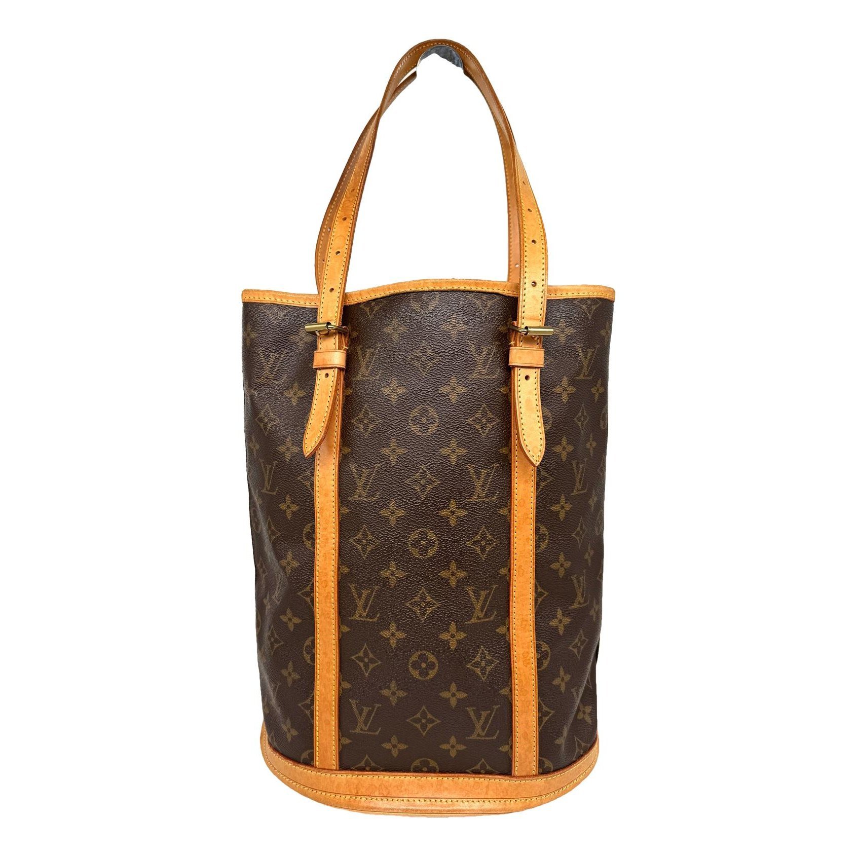 Bucket leather handbag