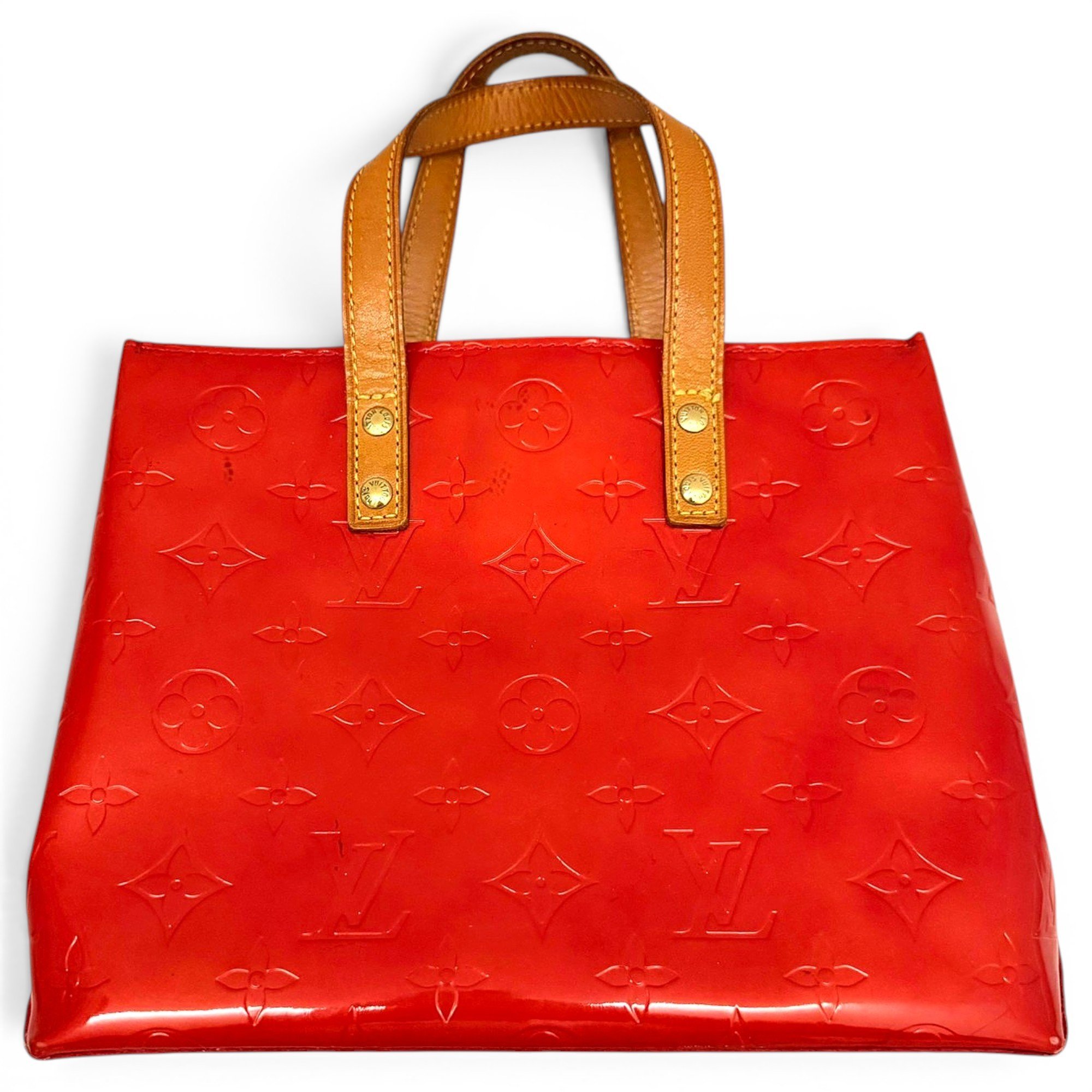 Reade patent leather handbag