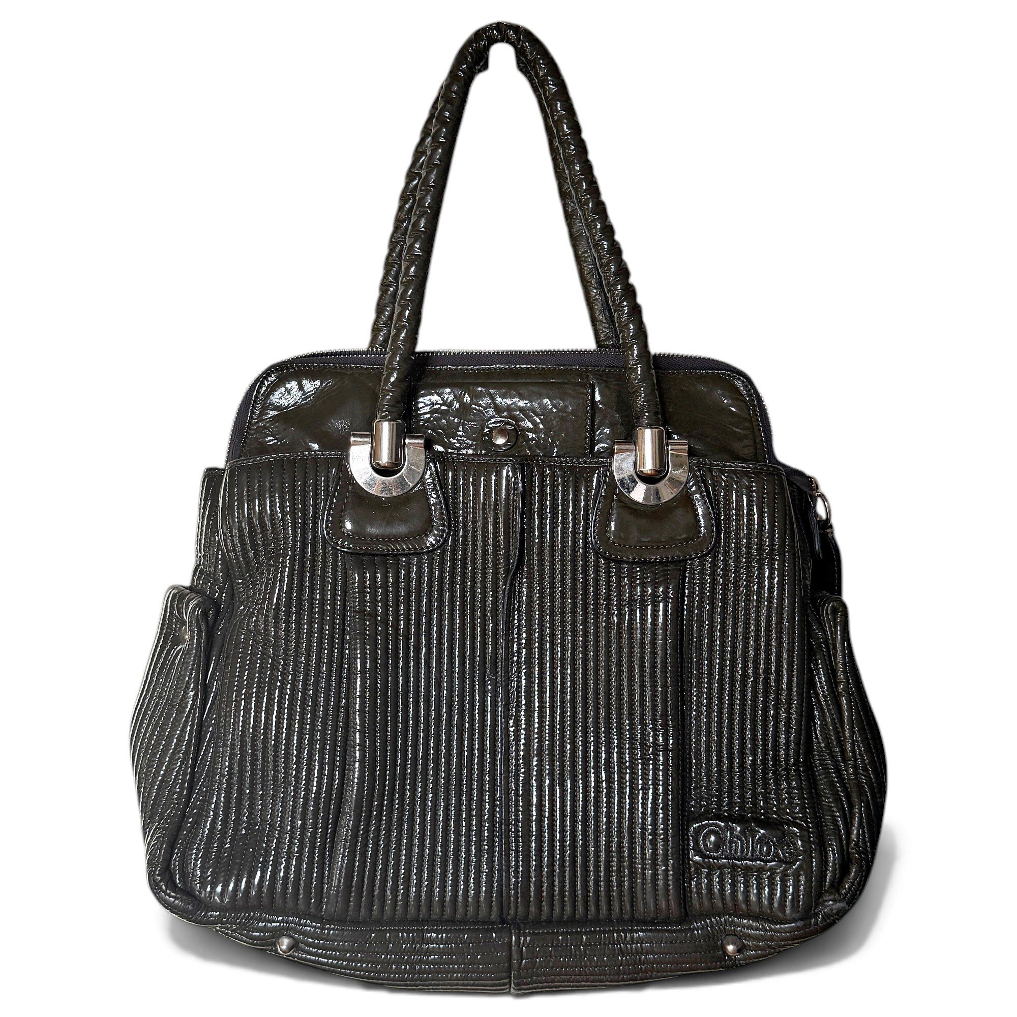 Héloise patent leather tote