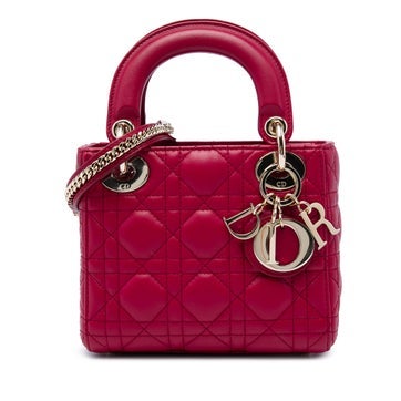 Mini Lambskin Cannage Lady Dior