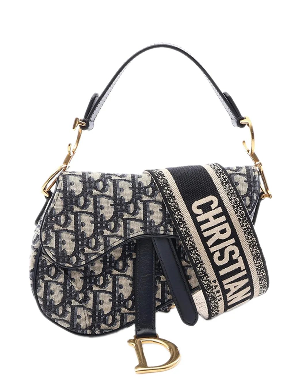 2010-2026 Mini Oblique Canvas Saddle Bag satchel