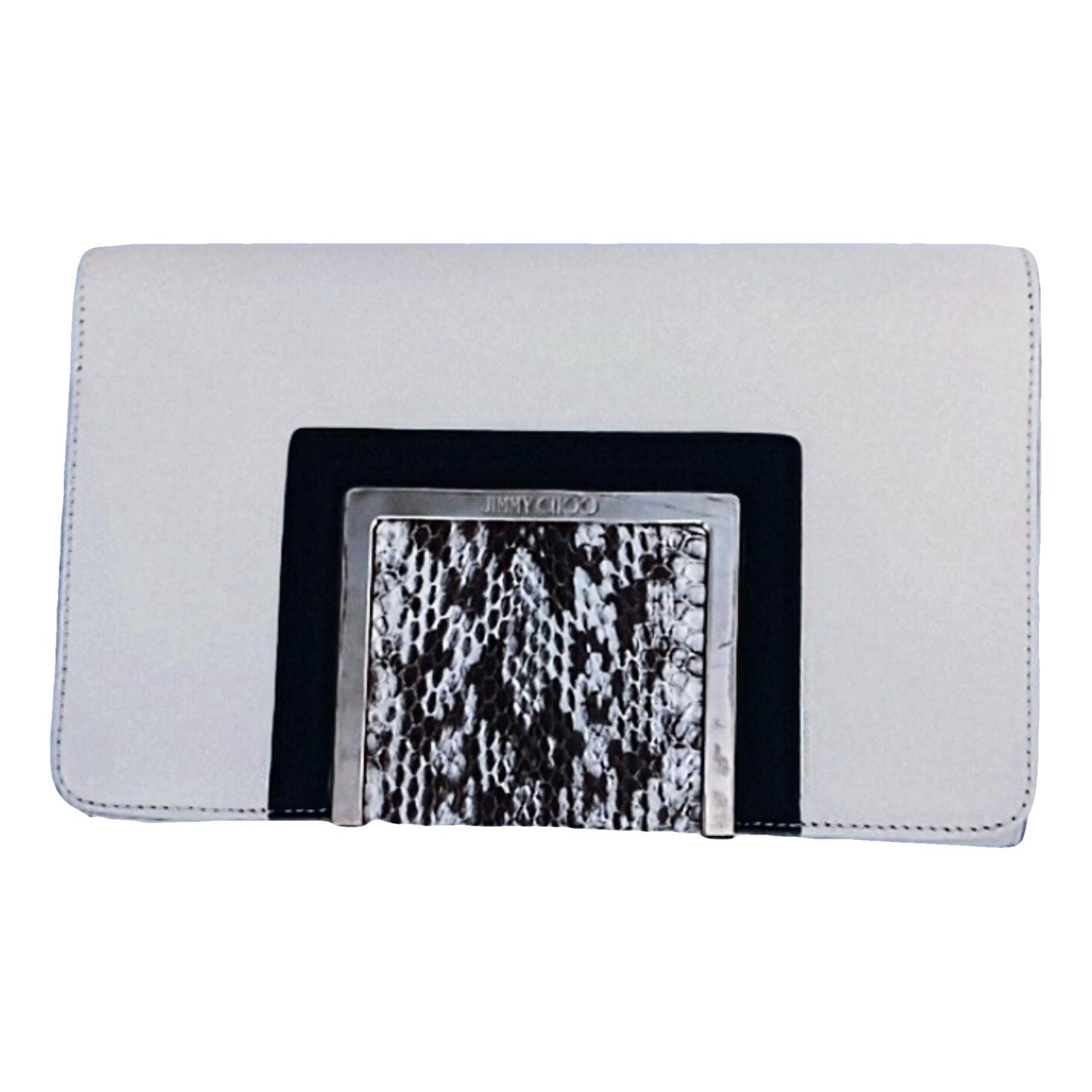 Leather clutch bag