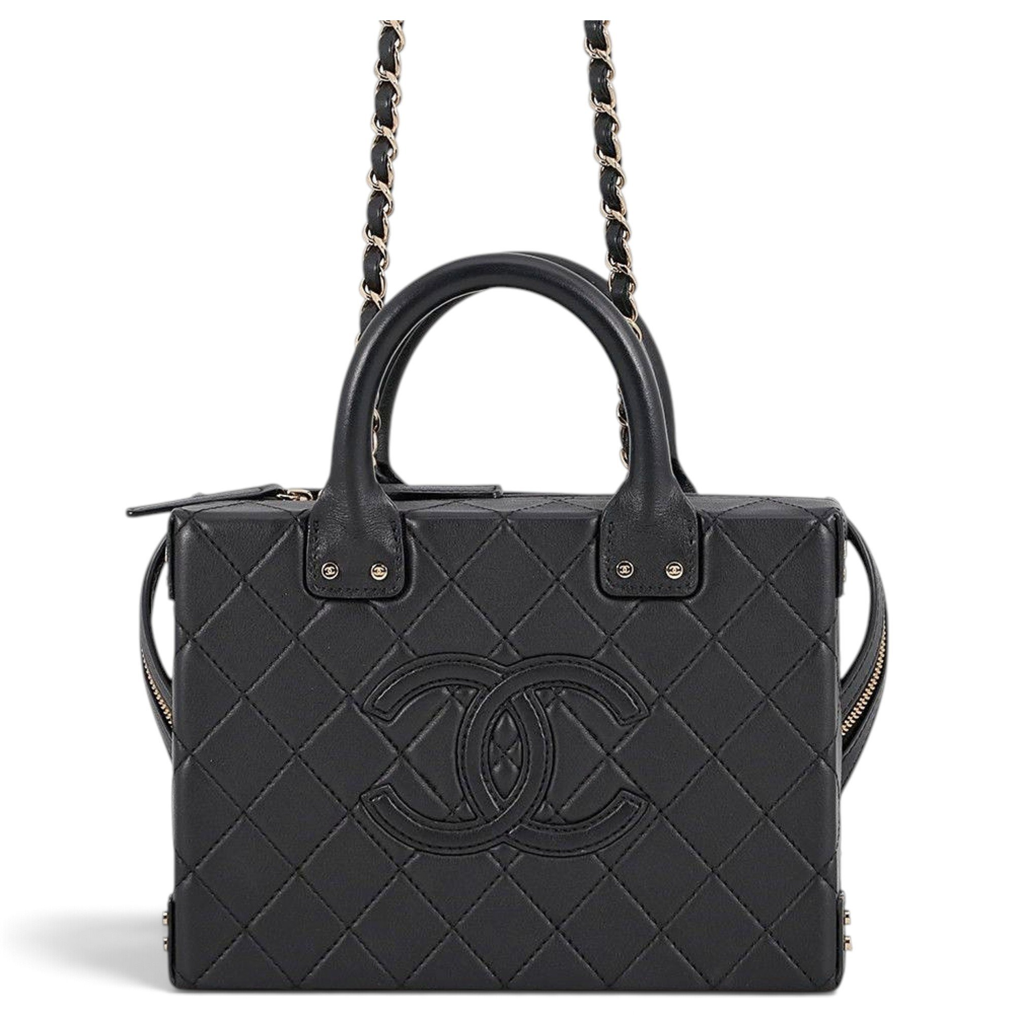 Vanity pony-style calfskin handbag