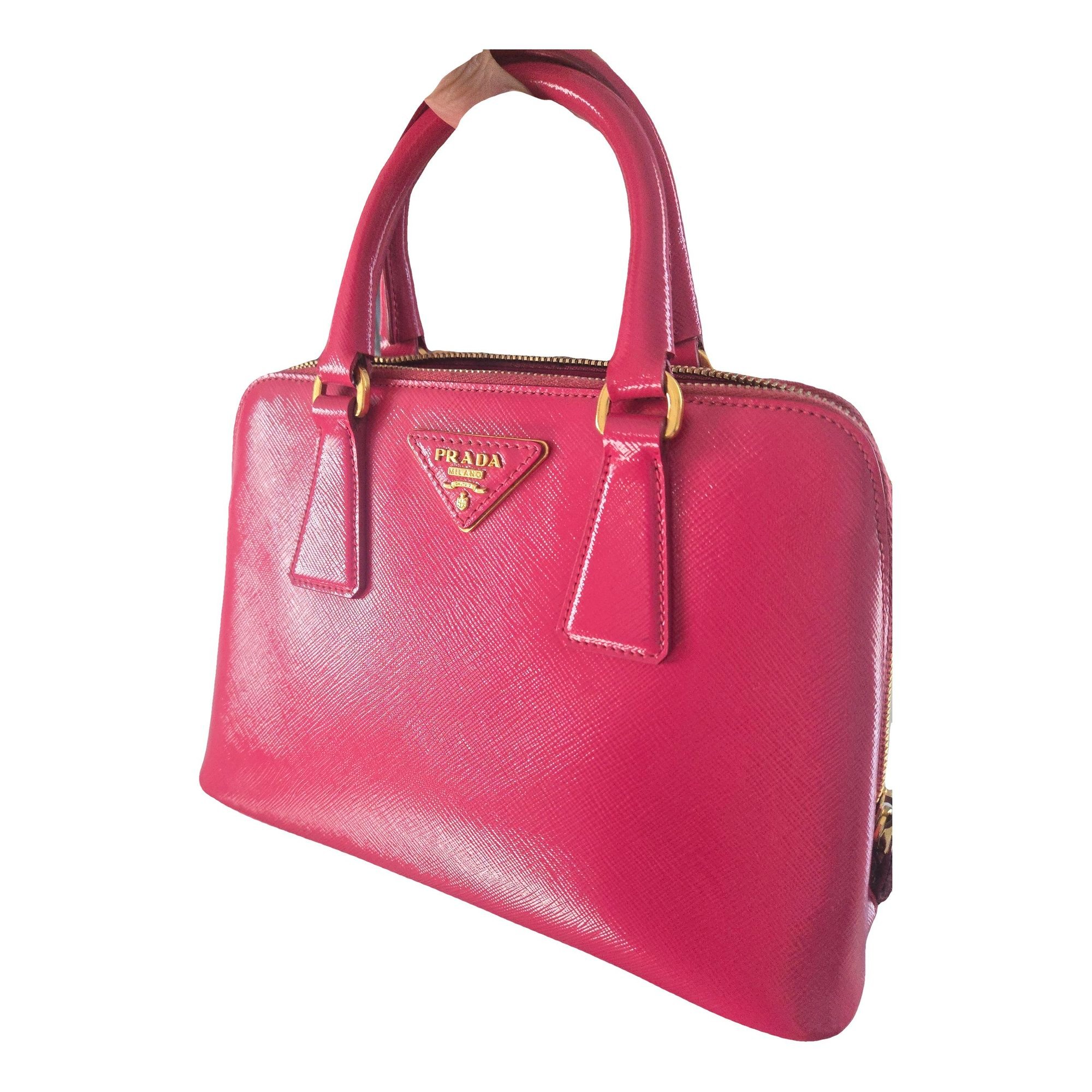 Promenade patent leather handbag