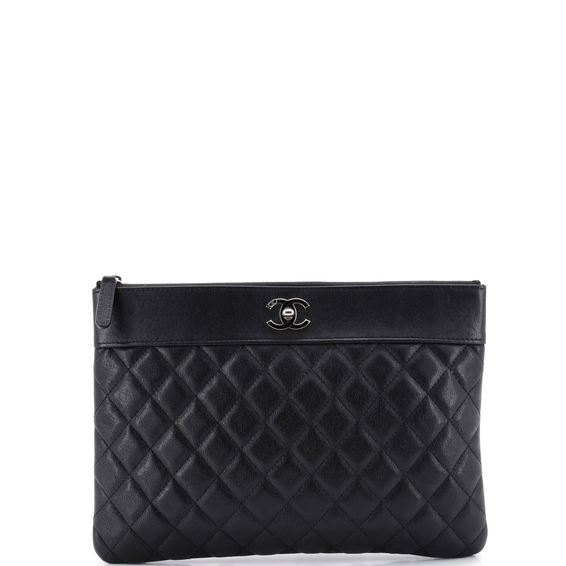 Mademoiselle Vintage O Case Clutch Quilted Sheepskin Medium