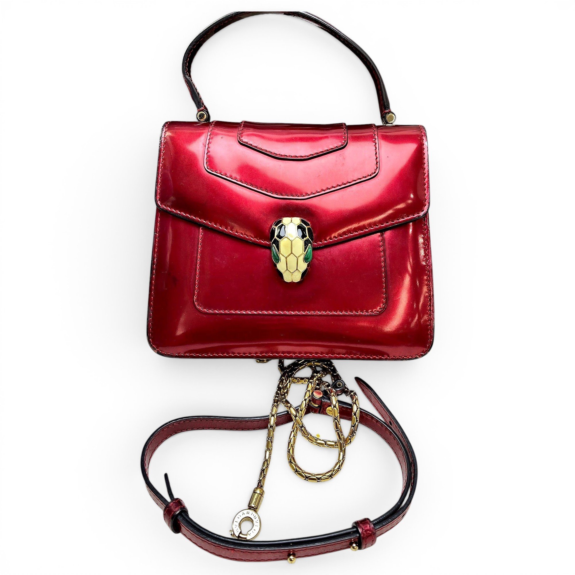 Serpenti leather handbag