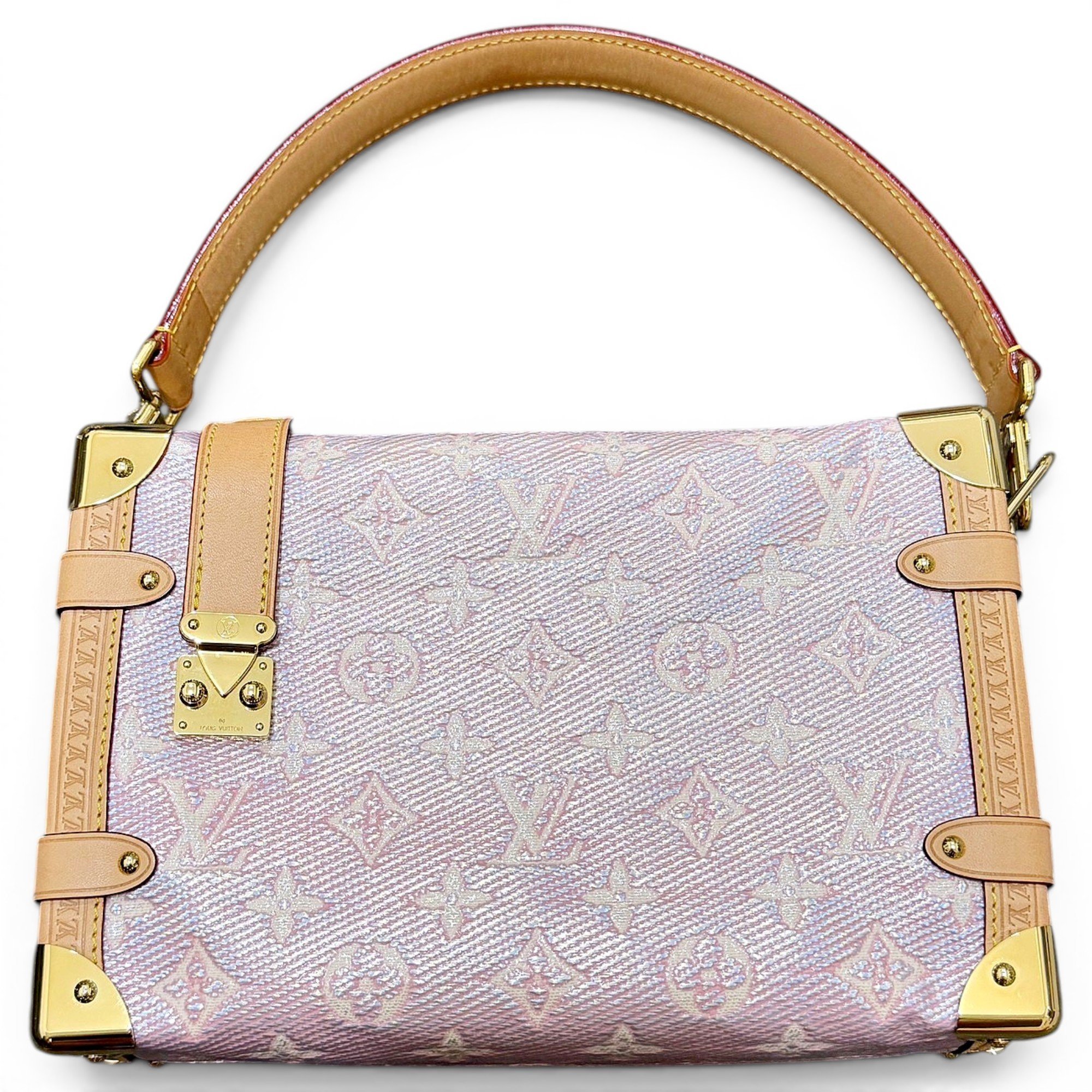 Side Trunk leather handbag