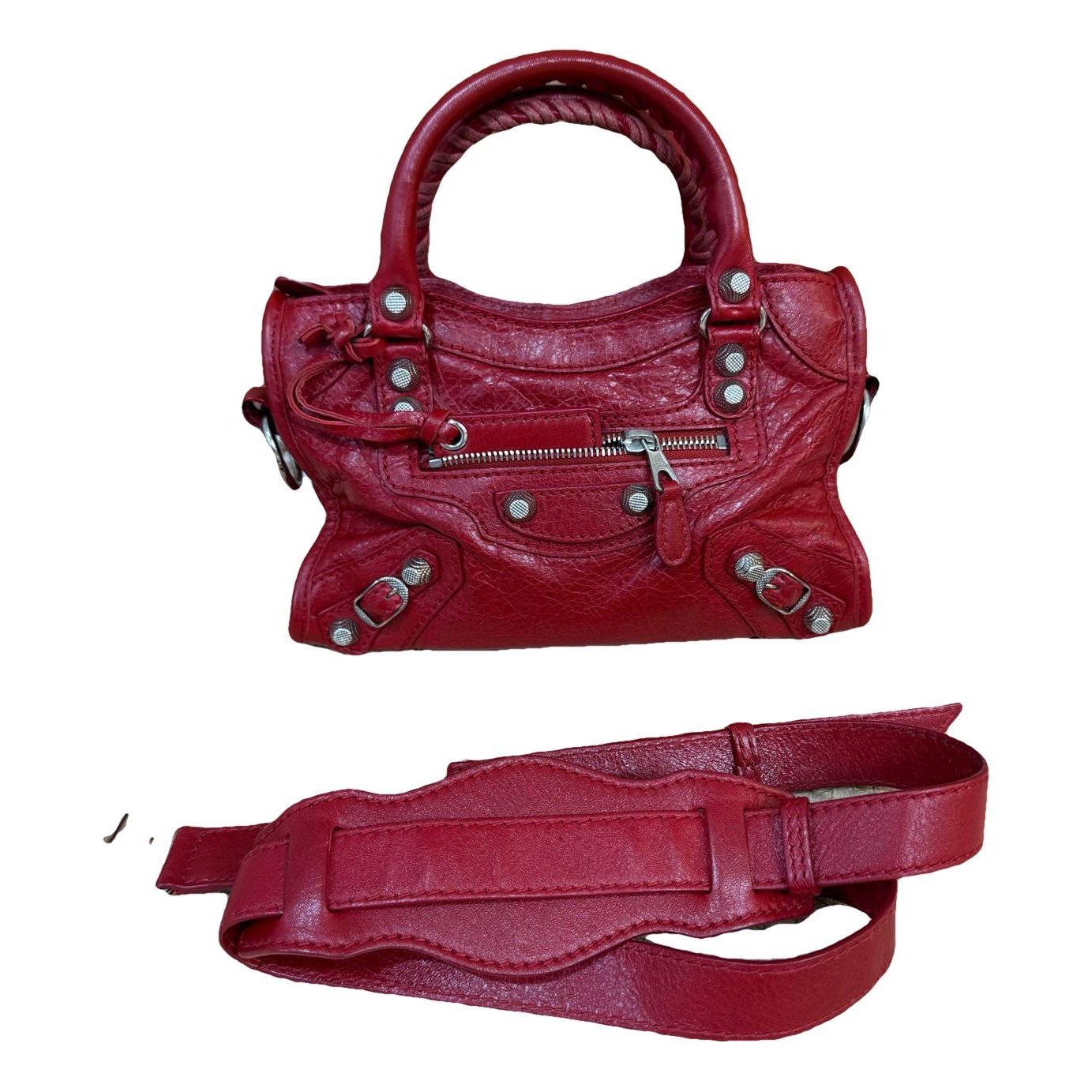 City leather handbag