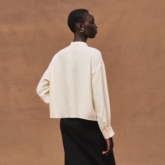 Beige Sable Silk Shirt