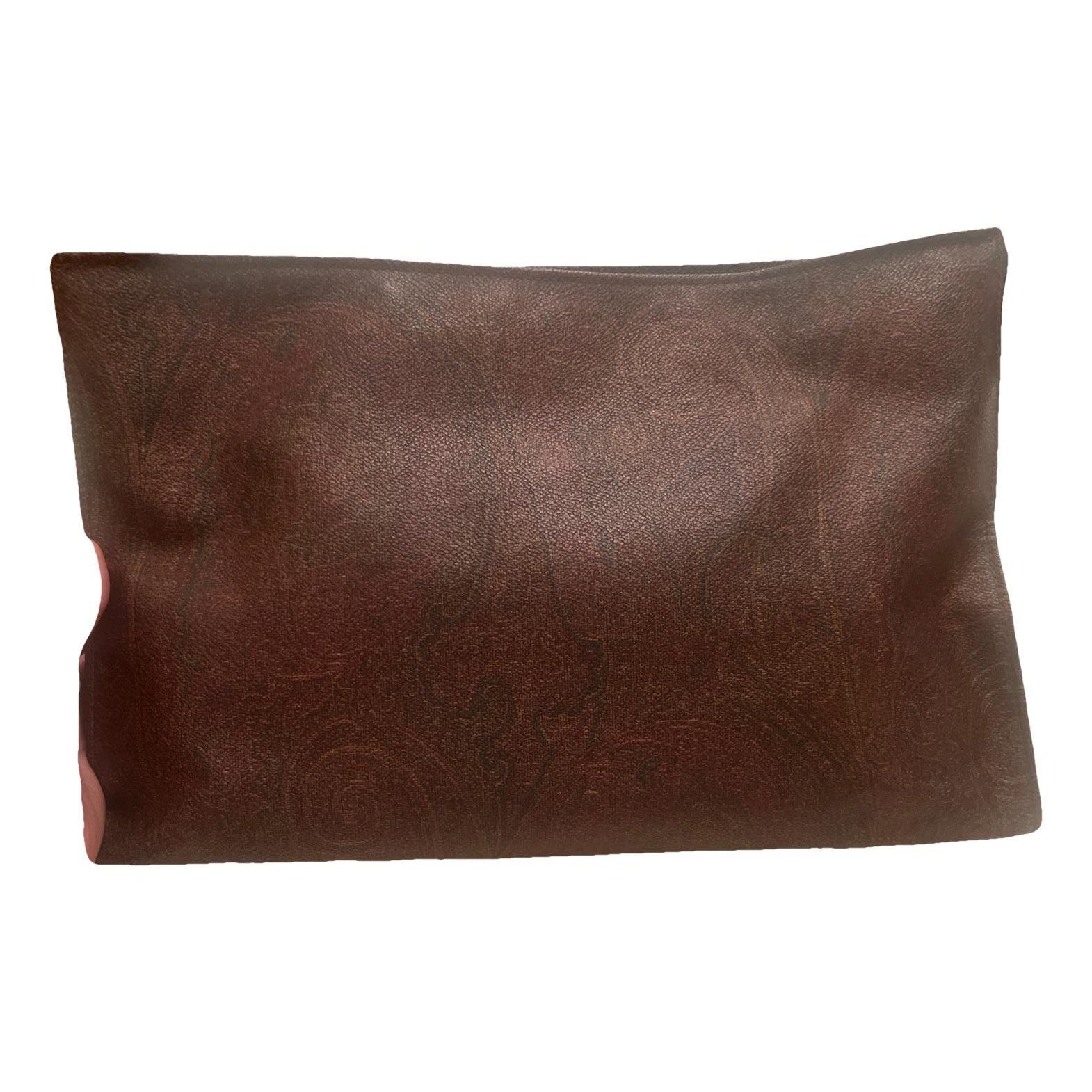 Leather clutch bag