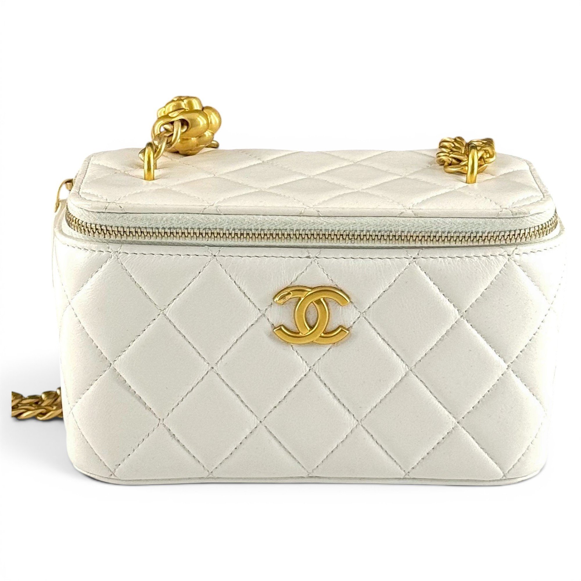 Vanity leather handbag